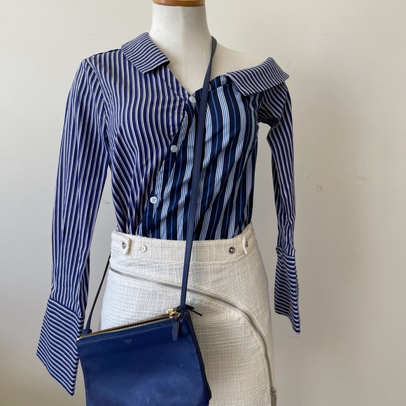 Lea and Viola off-the-shoulder stripped Blouse - Picture 2 of 6